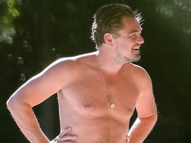 Leonardo DiCaprio shirtless