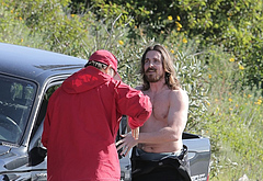 Christian Bale naked beach