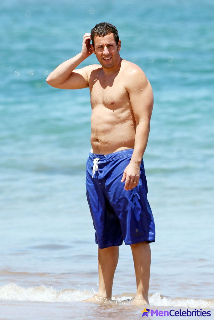 Adam Sandler shirtless beach pics.