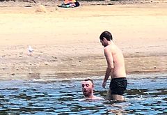 Brandon Flynn shirtless beach photos
