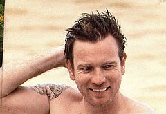 Ewan McGregor naked on a beach