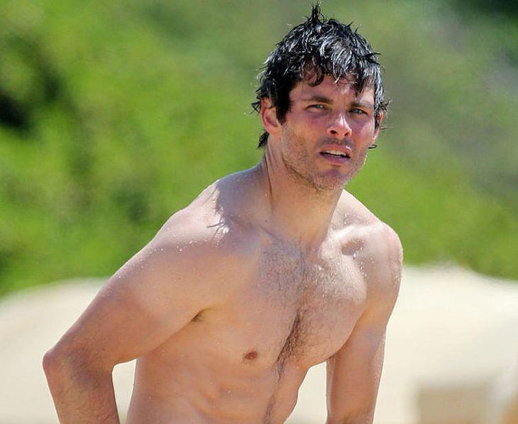 James Marsden shirtless beach pics