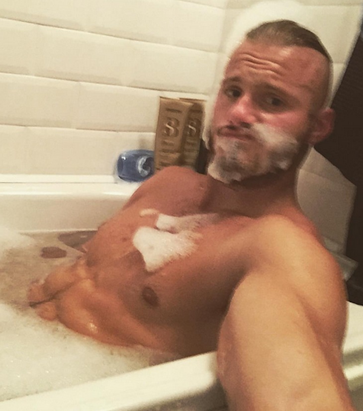 Alexander Ludwig naked and sexy beach photos.