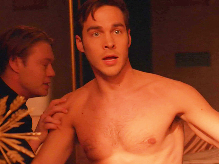 Chris Wood nude and underwear movie scenes.