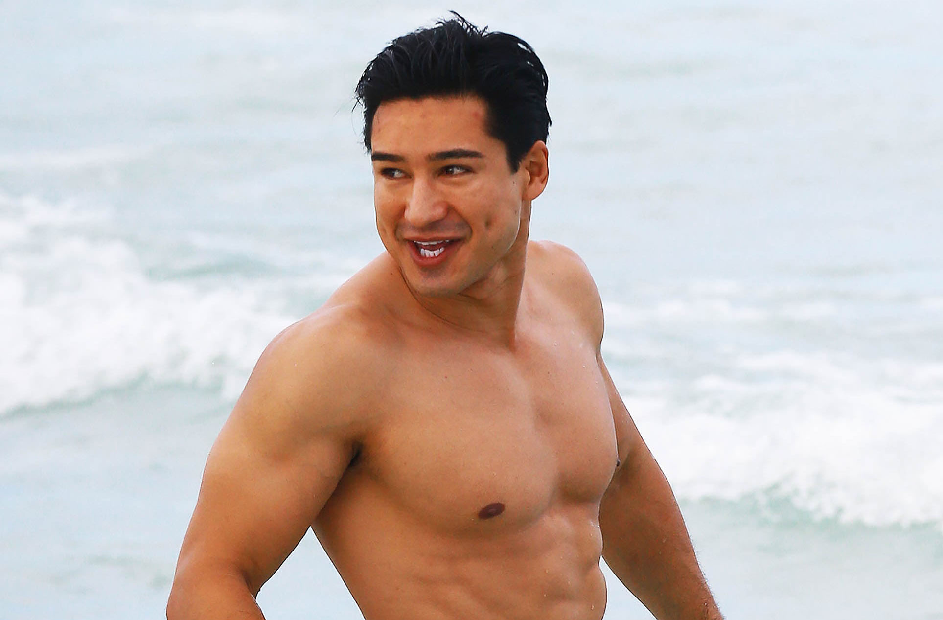 Mario Lopez showed off his sweaty chest on his birthday