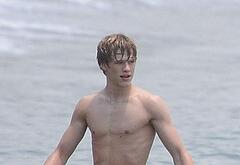 Lucas Till shirtless