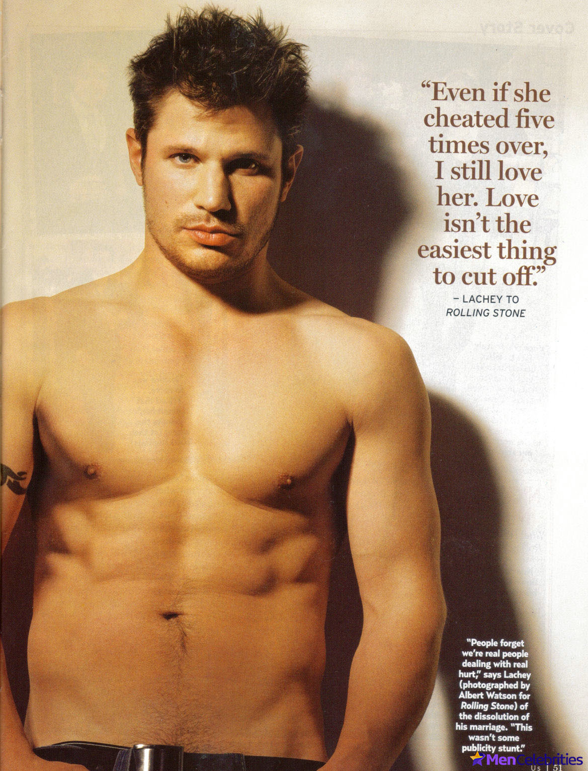 Nick Lachey nude and sexy photoshoots.