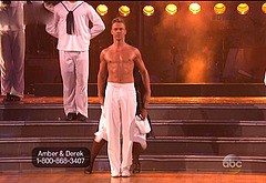 Derek Hough striptease