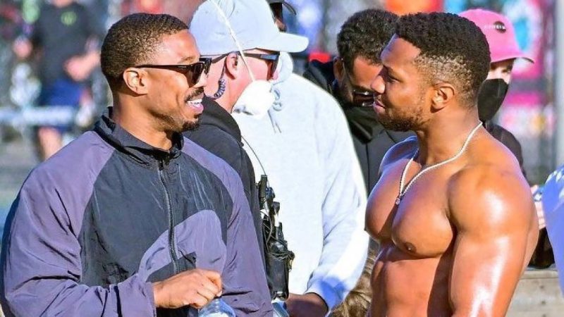 Jonathan Majors showing off his muscles While Filming ‘Creed 3’
