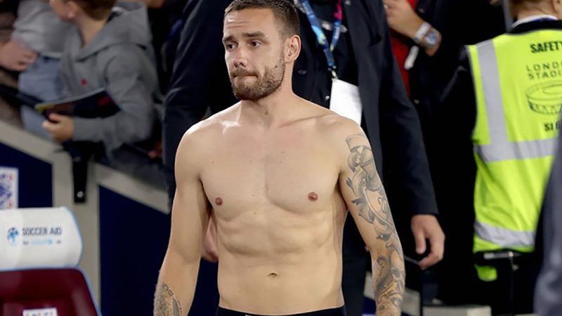Liam Payne teases the audience with his naked torso ahead of Soccer Aid 2022