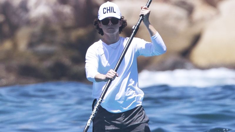 Tom Holland relaxing by the water in Cabo