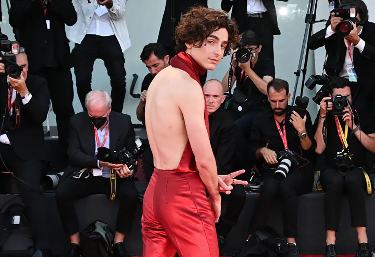 Timothee Chalamet spotted shirtless in Venice