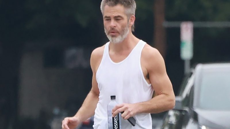 Chris Pine in a provocative outfit at a yoga class in California