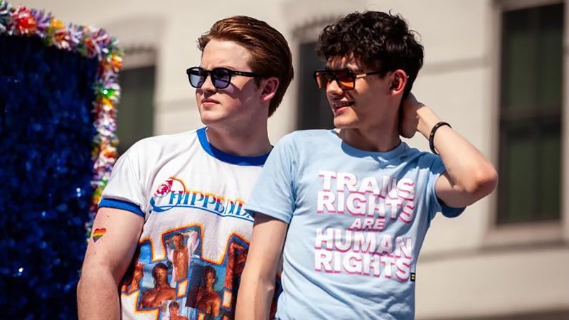 Kit Connor and Joe Locke spotted at Pride Parade