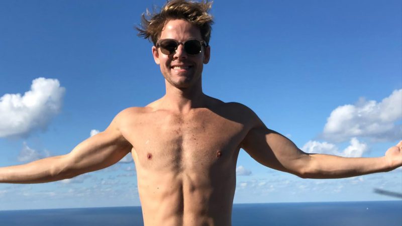 Lachlan Buchanan shows off his perfect physique