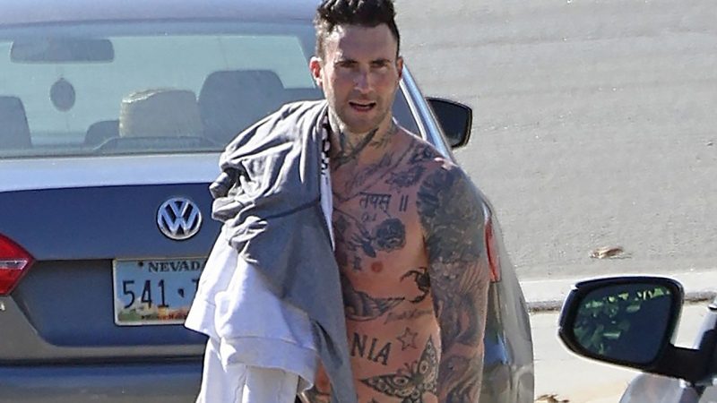 Adam Levine Commences the Day with Physical Exercise
