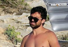 Dominic Cooper shirtless