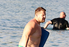 James Corden bulge