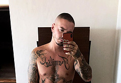 J Balvin shirtless