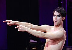 Darren Criss striptease