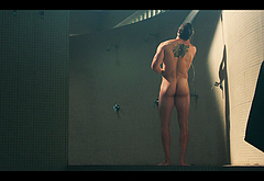 Agustn Della Corte nude in shower