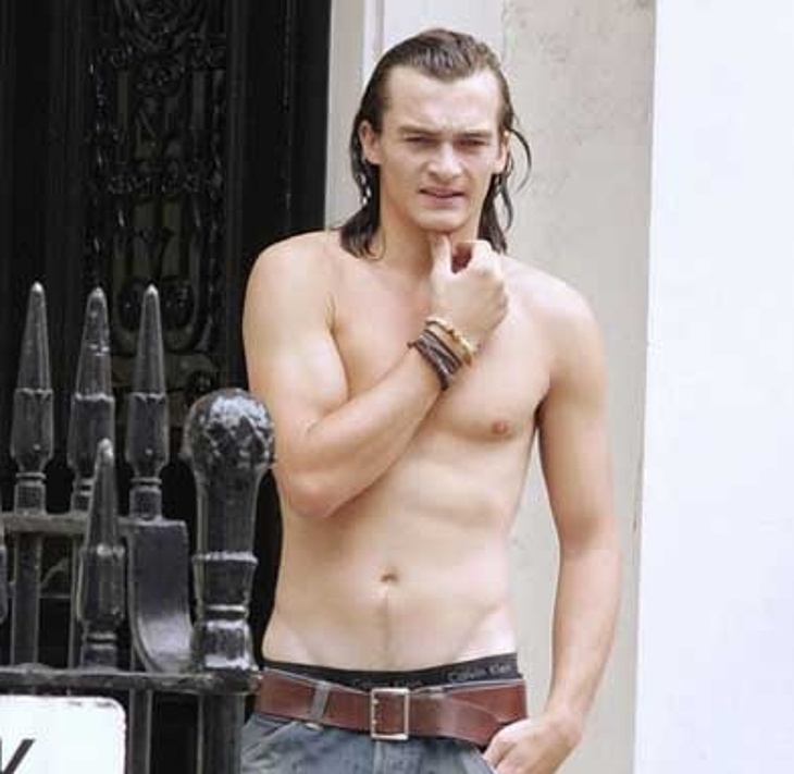 Rupert Friend shirtless