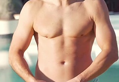 Olly Murs and Mark Wright at Universal Volcano Bay