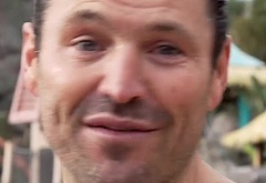 Olly Murs and Mark Wright at Universal Volcano Bay