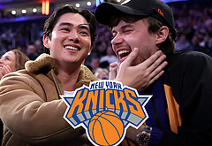 Sean Kaufman and Christopher Briney kiss