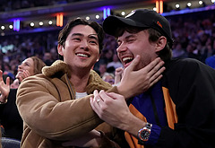 Sean Kaufman and Christopher Briney kiss