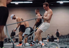Patrick Wilson shirtless in GYM