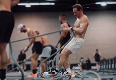 Patrick Wilson shirtless in GYM