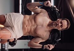 Patrick Wilson shirtless in GYM