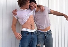 Connor Storrie and Hudson Williams shirtless in GQ