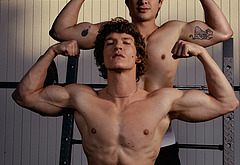 Connor Storrie and Hudson Williams shirtless in GQ