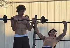 Connor Storrie and Hudson Williams shirtless in GQ