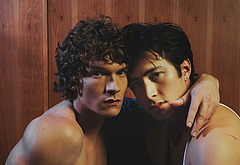 Connor Storrie and Hudson Williams shirtless in GQ