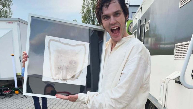 Nicholas Hoult receives an artificial penis as a gift!