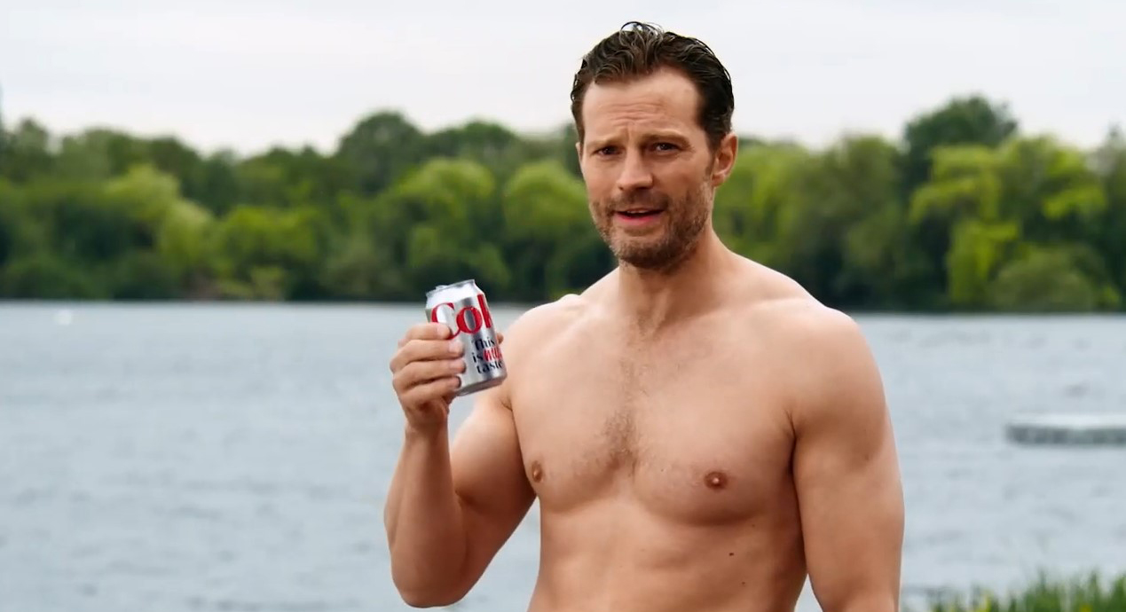 Jamie Dornan Goes Shirtless and Sexy in a Diet Coke Promo