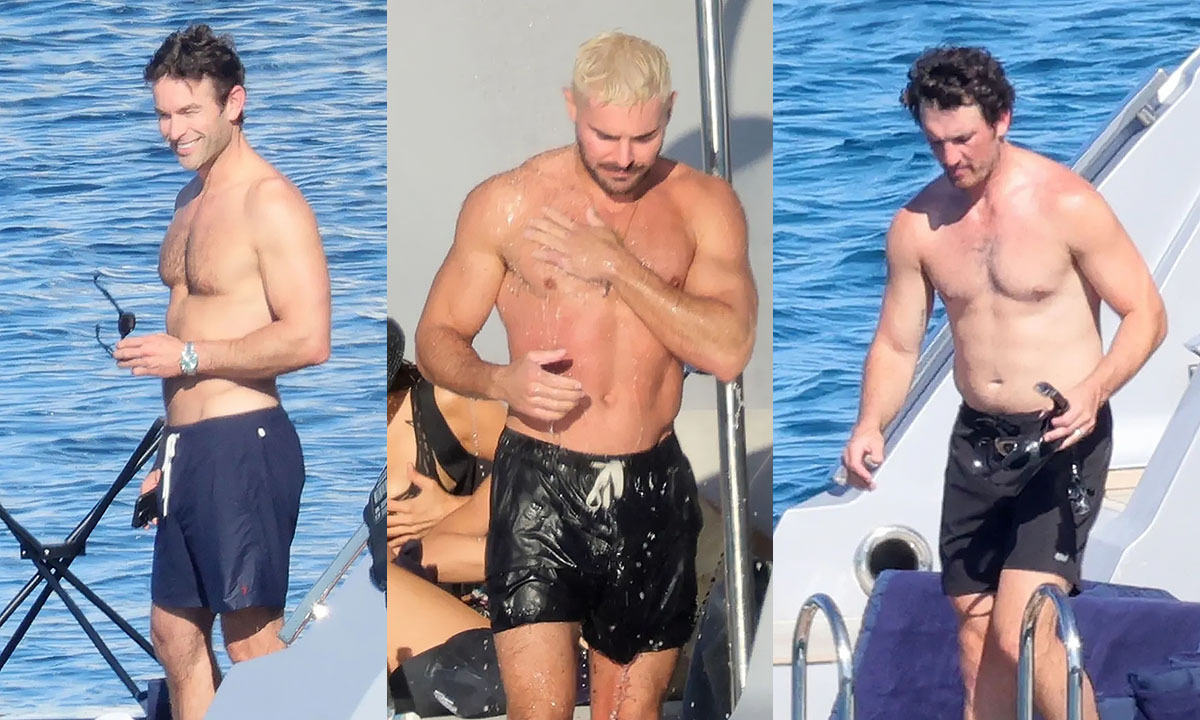 The Ultimate Shirtless Trio: Zac Efron, Miles Teller & Chace Crawford on One Yacht
