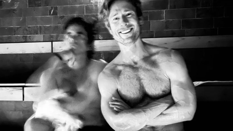 Glen Powell & John Stamos Shirtless Photos on Instagram