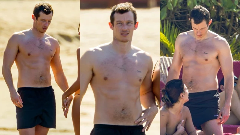 Callum Turner Goes Shirtless on a Steamy Mexico Beach