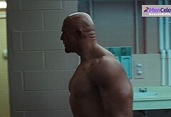 Dwayne Johnson shirtles in The Smashing Machine