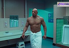 Dwayne Johnson shirtles in The Smashing Machine