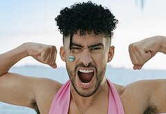 Bad Bunny cock bulge and erotic pics