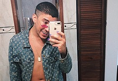 Bad Bunny cock bulge and erotic pics