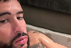 Bad Bunny cock bulge and erotic pics