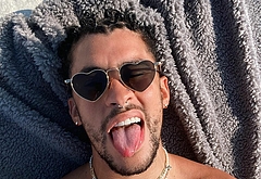Bad Bunny cock bulge and erotic pics