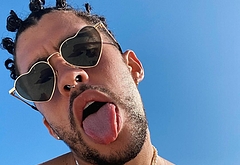 Bad Bunny cock bulge and erotic pics
