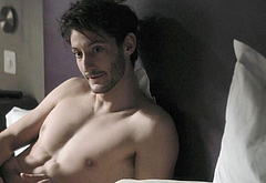 Pierre Niney shirtless in Lovers